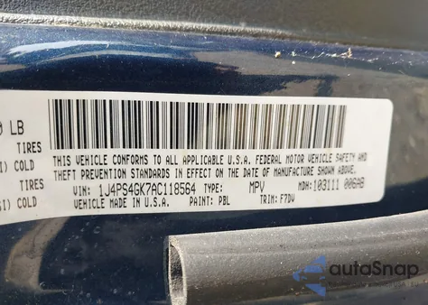 2010 Jeep Grand Cherokee Laredo из США, поврежденный, VIN 1J4PS4GK7AC118564